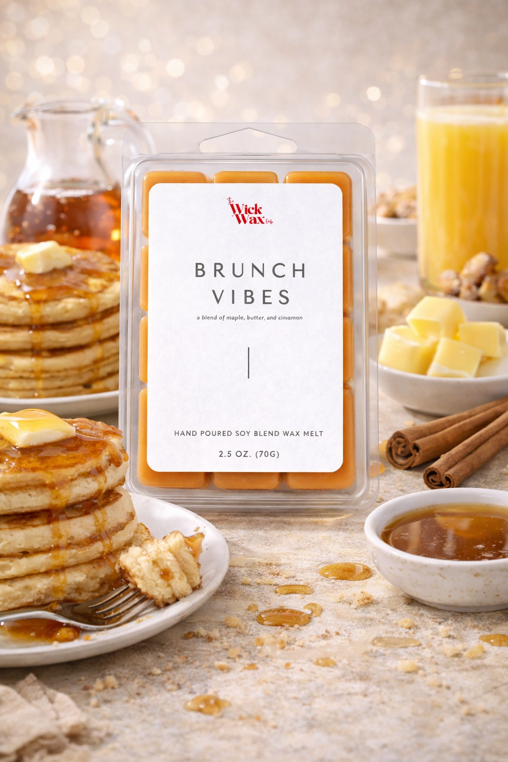 Maple Syrup Wax Melts – Brunch Vibes | Buttery Maple Breakfast Scent