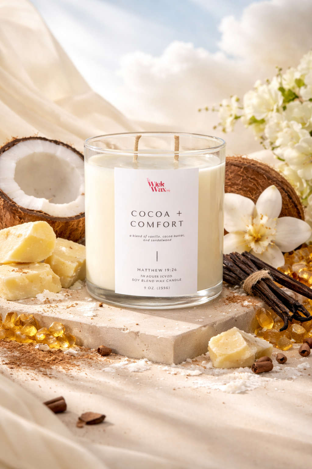 Cocoa + Comfort | Cocoa Butter Scented Candle | 9oz