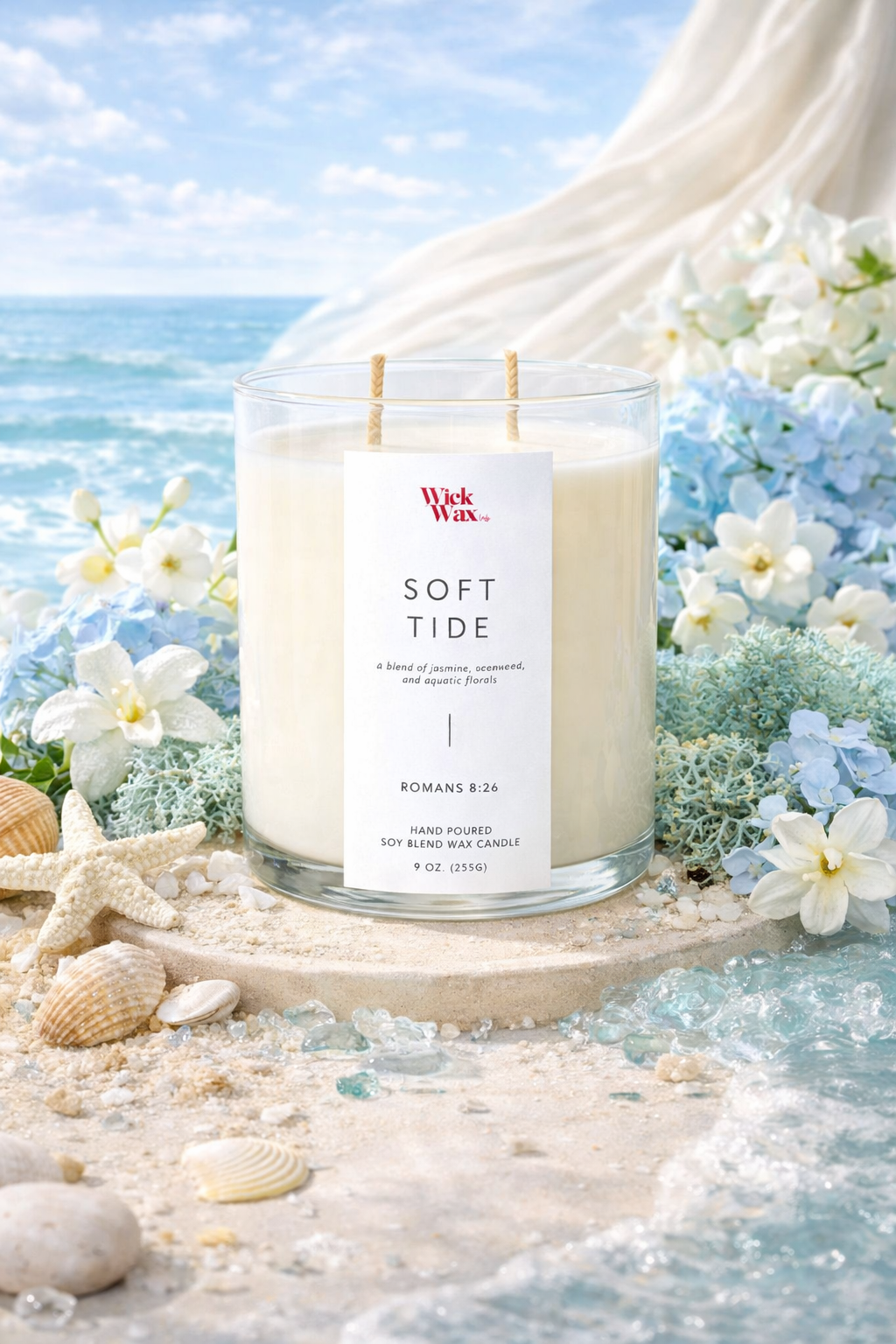 Soft Tide | Sea Salt Scented Candle | 9oz
