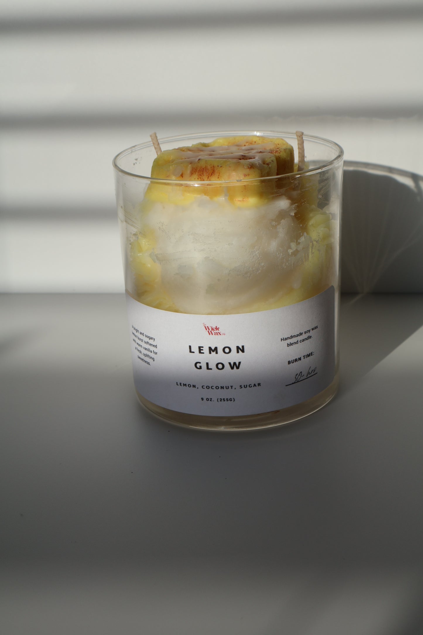 Lemon Glow | Lemon Pound Cake Scented Candle | 9oz