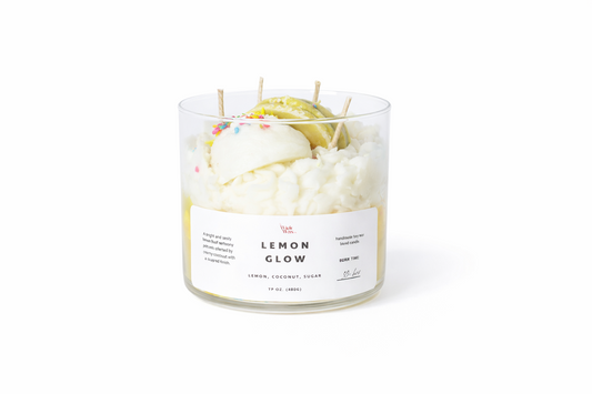 Lemon Glow | Lemon Pound Cake Scented Candle | 17oz
