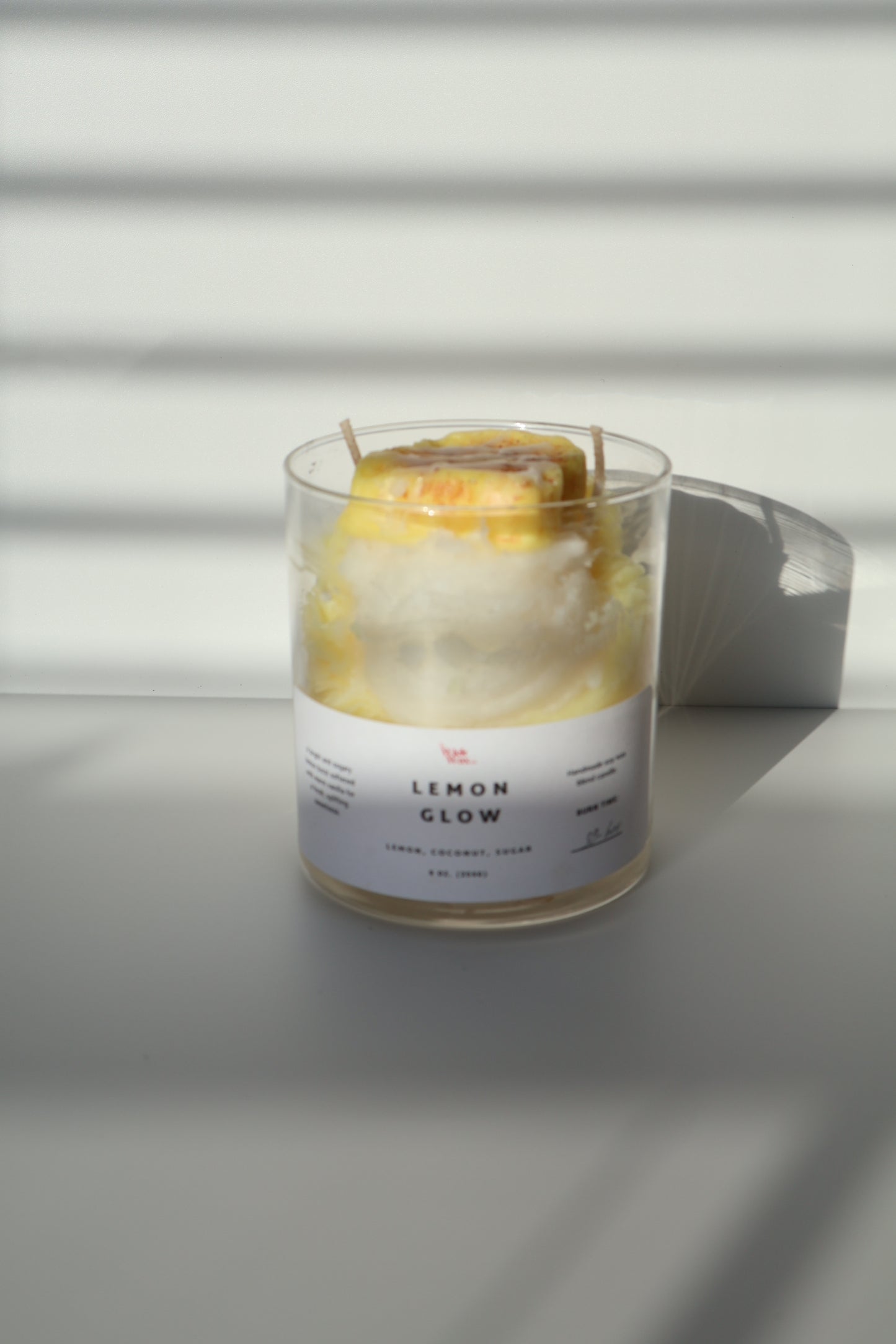 Lemon Glow | Lemon Pound Cake Scented Candle | 9oz