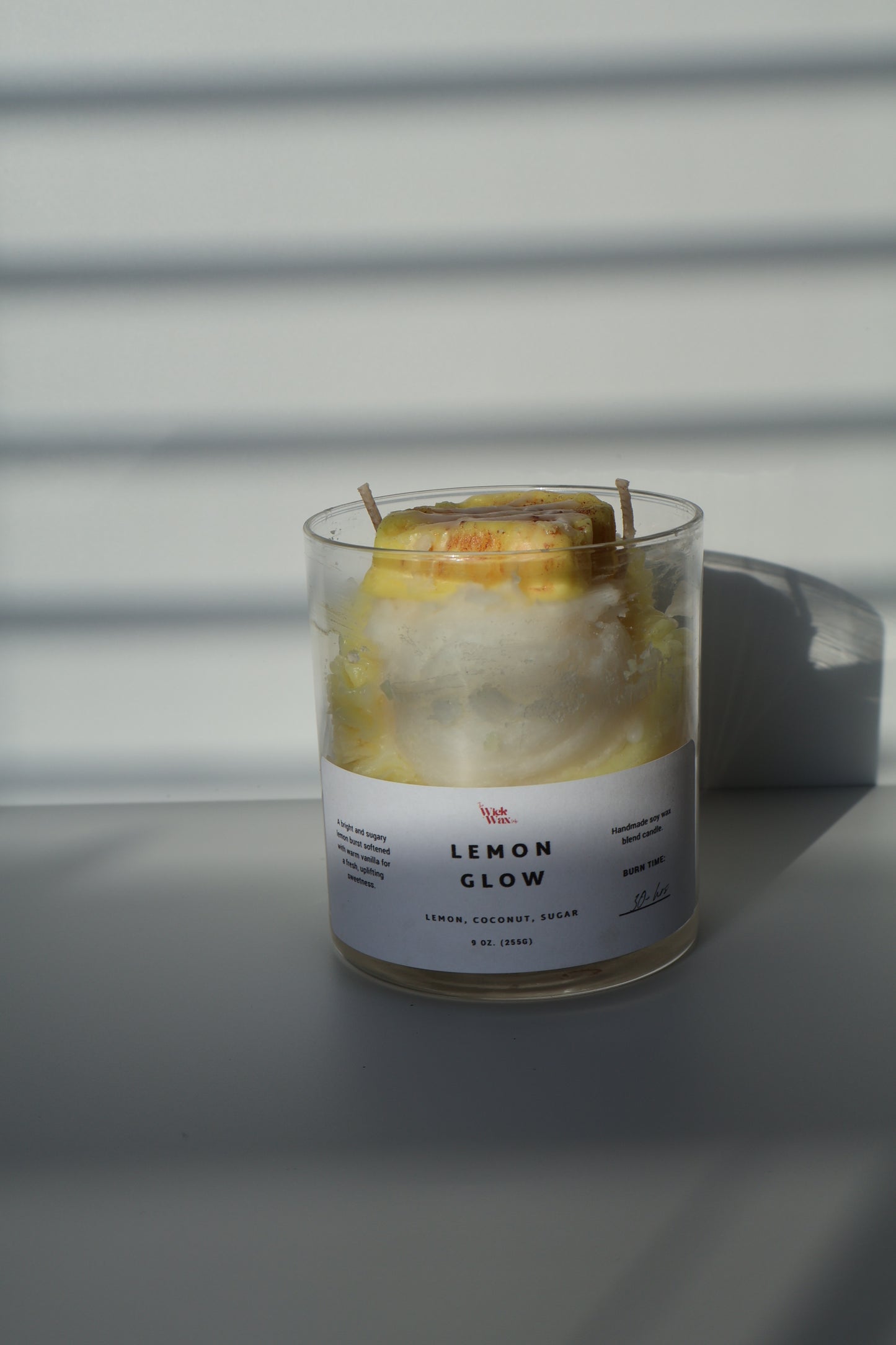 Lemon Glow | Lemon Pound Cake Scented Candle | 9oz