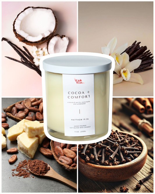 Cocoa + Comfort | Cocoa Butter Scented Candle | 9oz