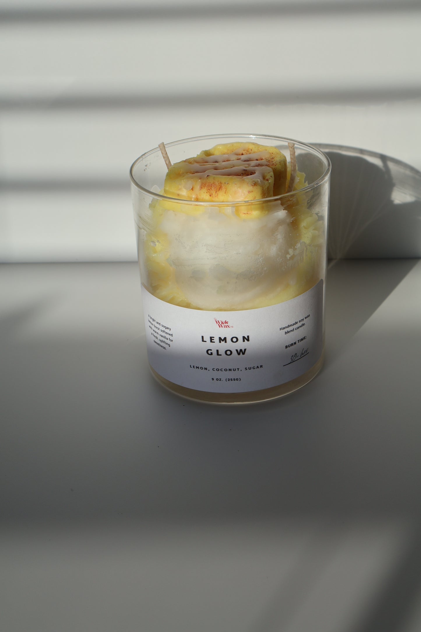 Lemon Glow | Lemon Pound Cake Scented Candle | 9oz