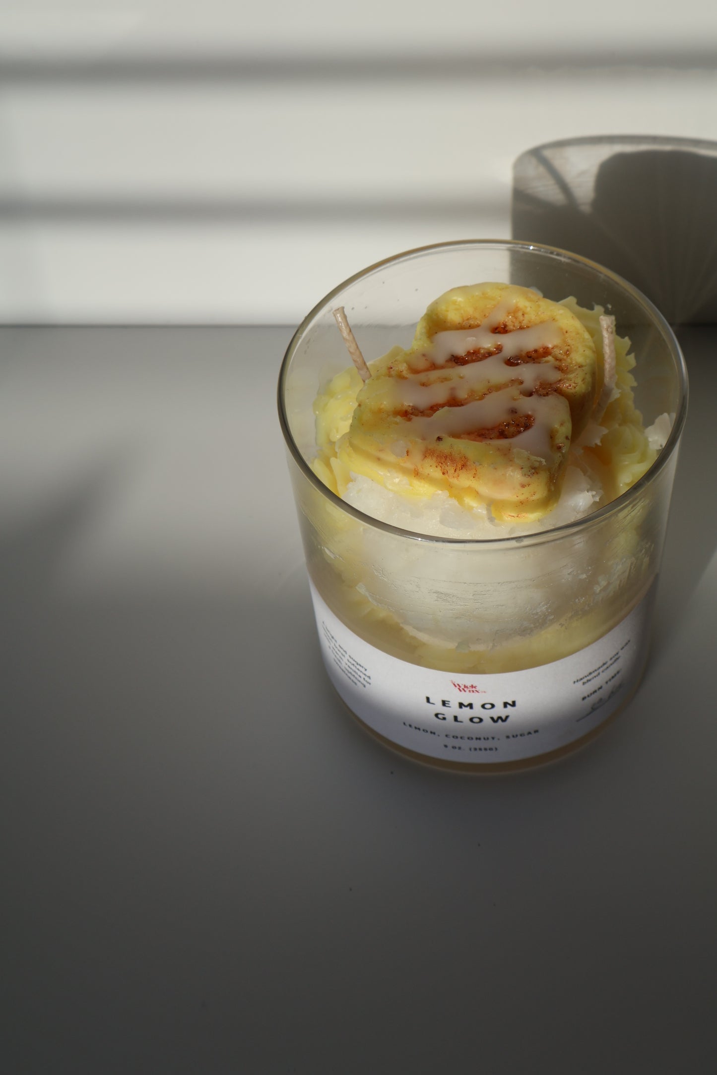 Lemon Glow | Lemon Pound Cake Scented Candle | 9oz