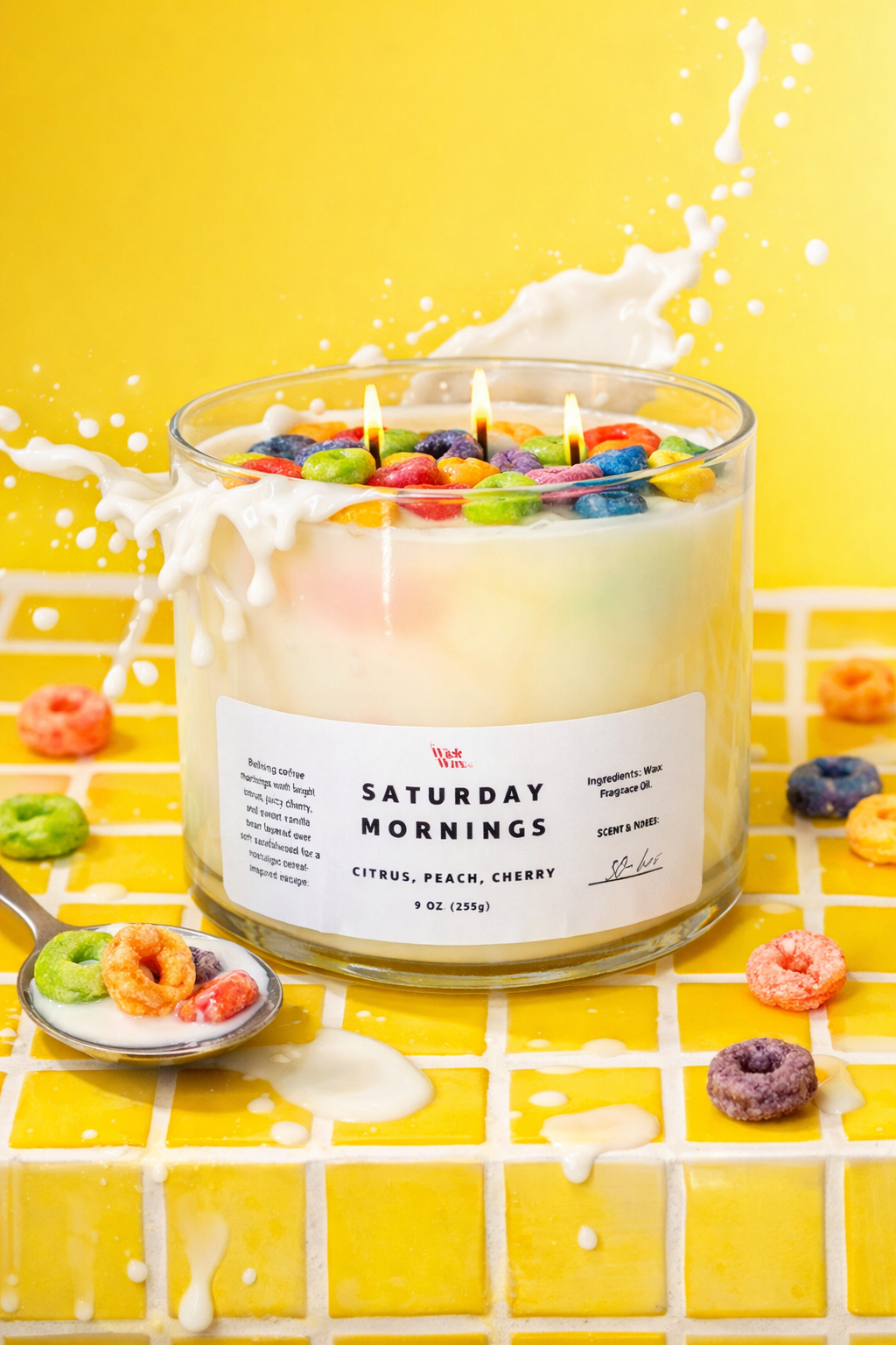 Saturday Mornings | Fruity Cereal Scented Candle | 17oz